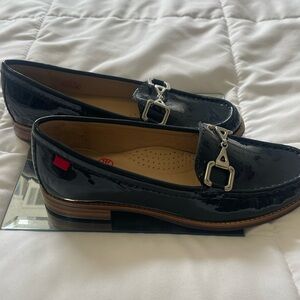 Marc Joseph navy patent leather Loafers for Women. Sz. 5
